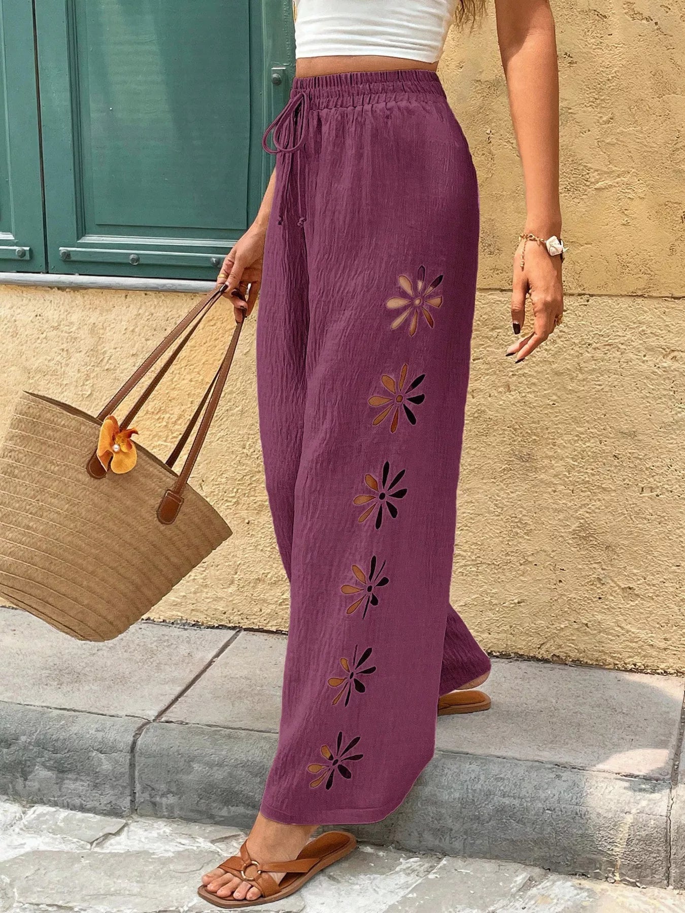 Casual Wide-Leg Pants designed for comfort and style at Lookzlike