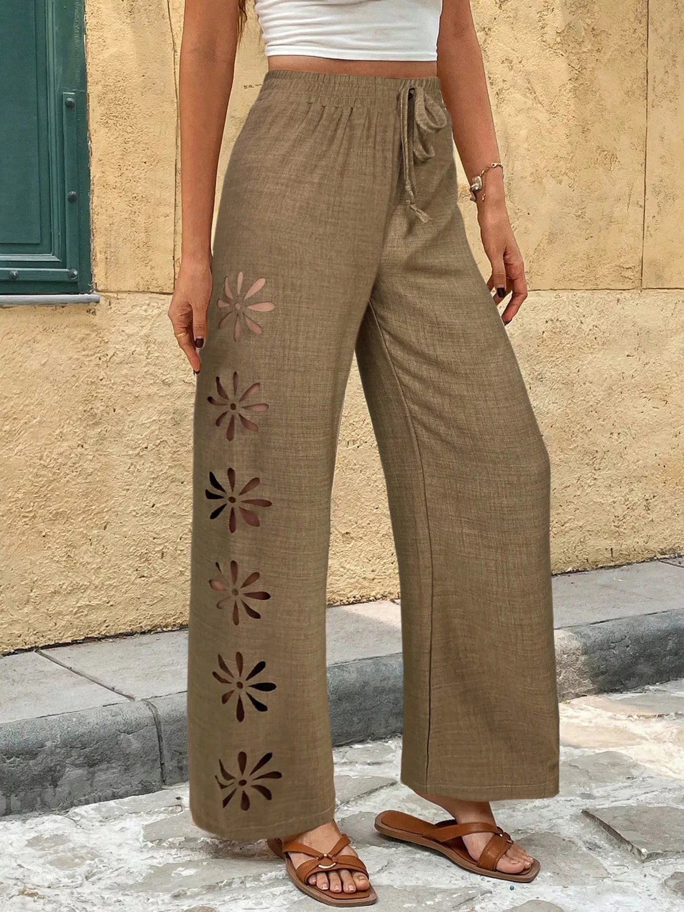Casual Wide-Leg Pants designed for comfort and style at Lookzlike
