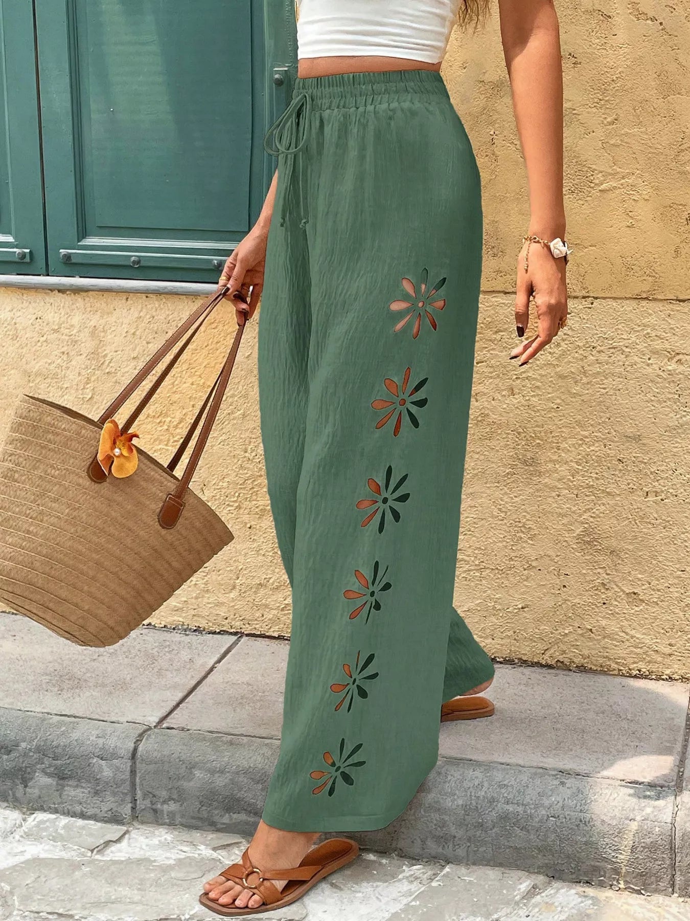 Casual Wide-Leg Pants designed for comfort and style at Lookzlike
