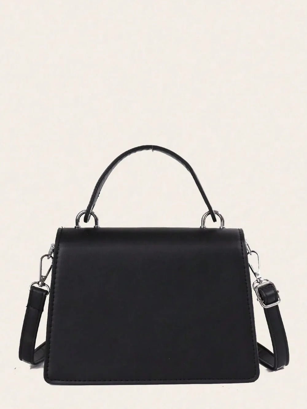 Chain PU Leather Detachable Shoulder Strap Handbag - Lookzlike