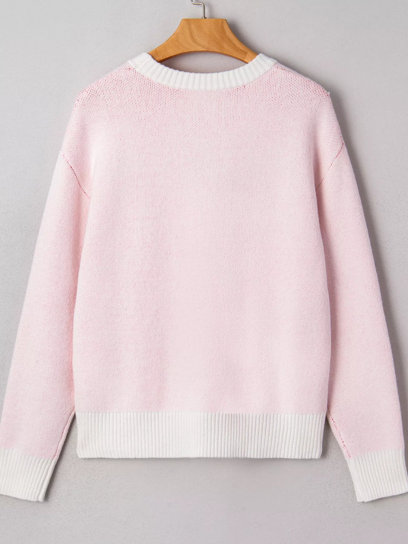 Cherry Pattern Drop Shoulder Sweater designed for comfort and style at Lookzlike