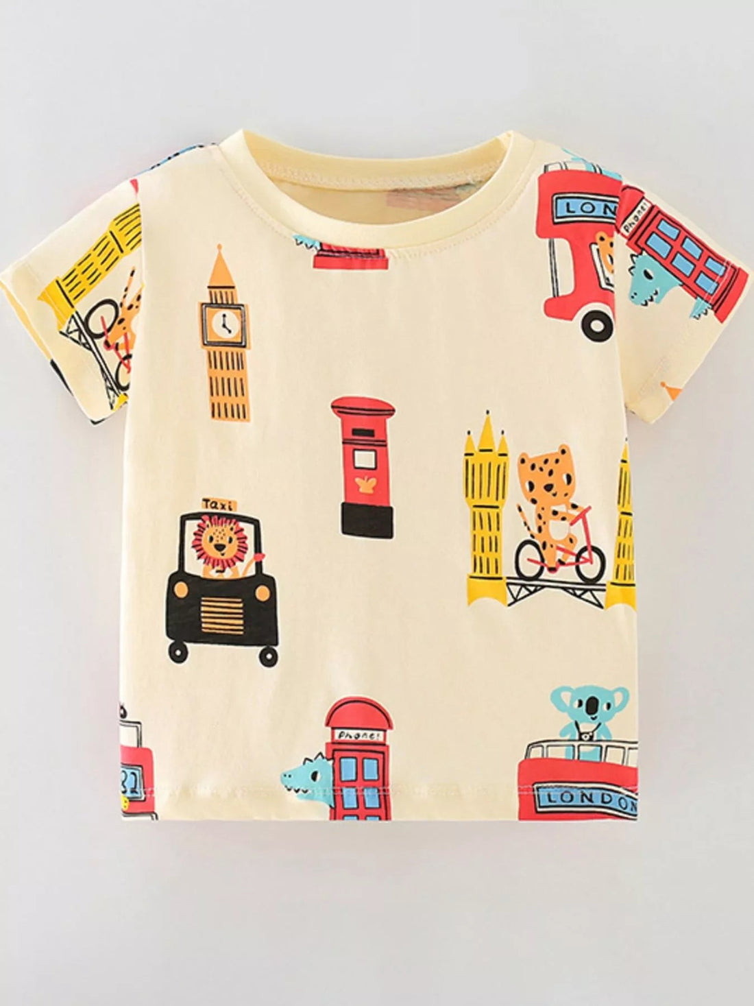 Children's Animal Print Short Sleeve T-Shirt designed for comfort and style at Lookzlike