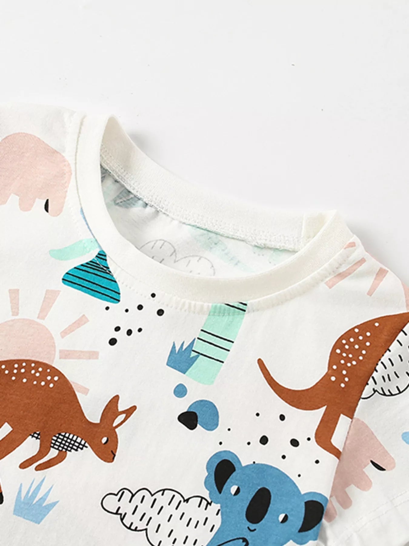 Children's Animal Print Short Sleeve T-Shirt designed for comfort and style at Lookzlike