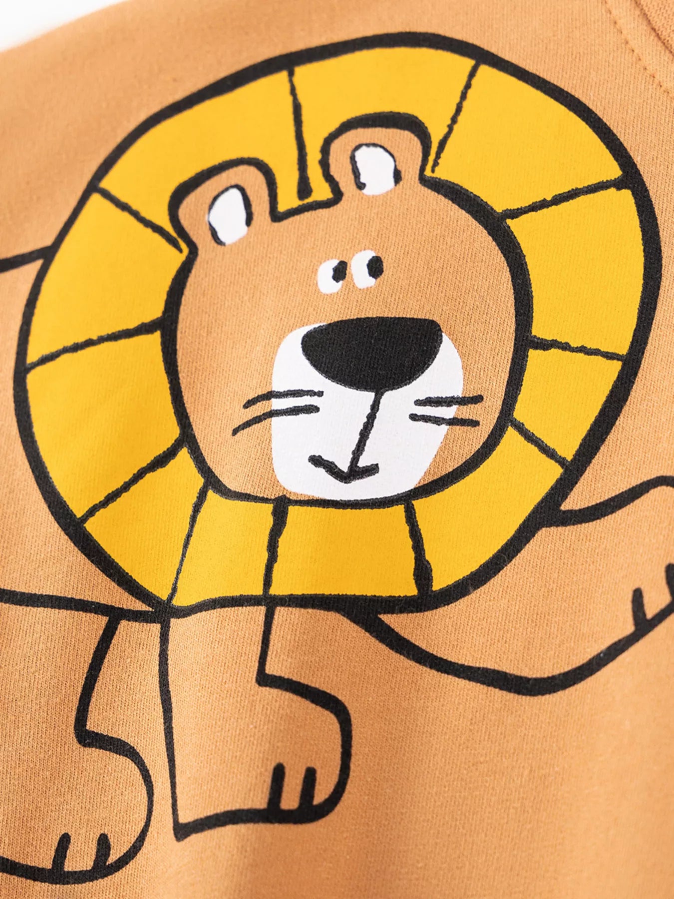 Children's Animal Round Neck Sweatshirt and Pants Set designed for comfort and style at Lookzlike