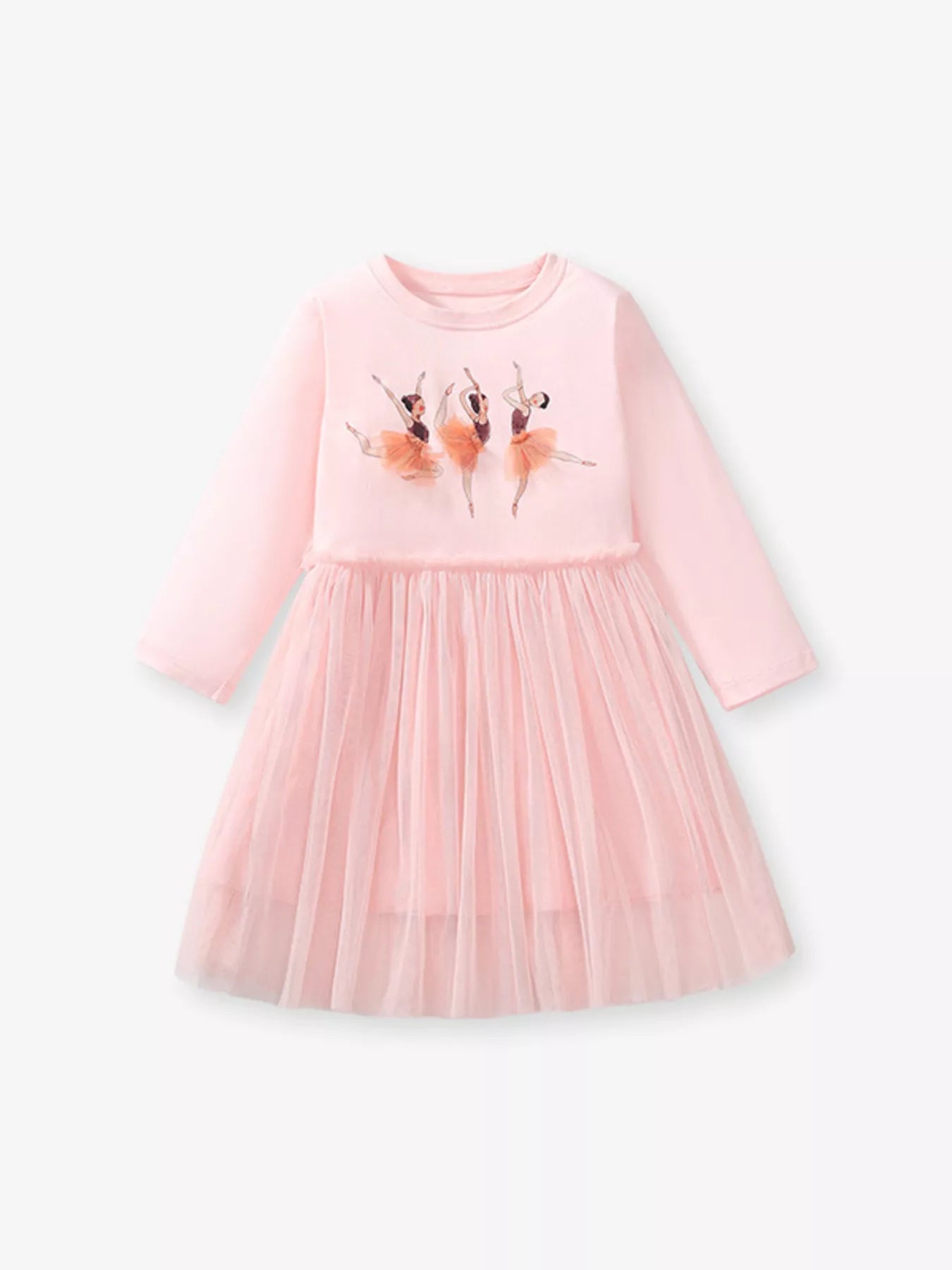 Children's Ballerina Long Sleeve Tulle Dress designed for comfort and style at Lookzlike