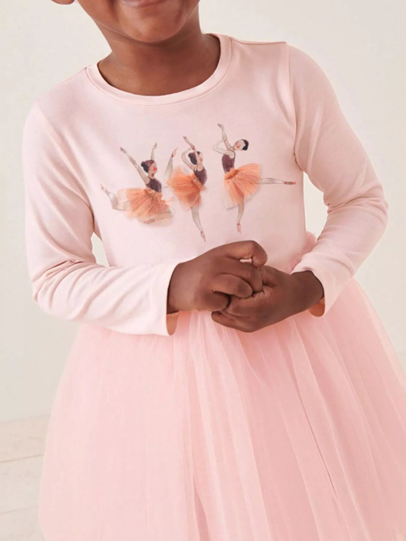 Children's Ballerina Long Sleeve Tulle Dress designed for comfort and style at Lookzlike
