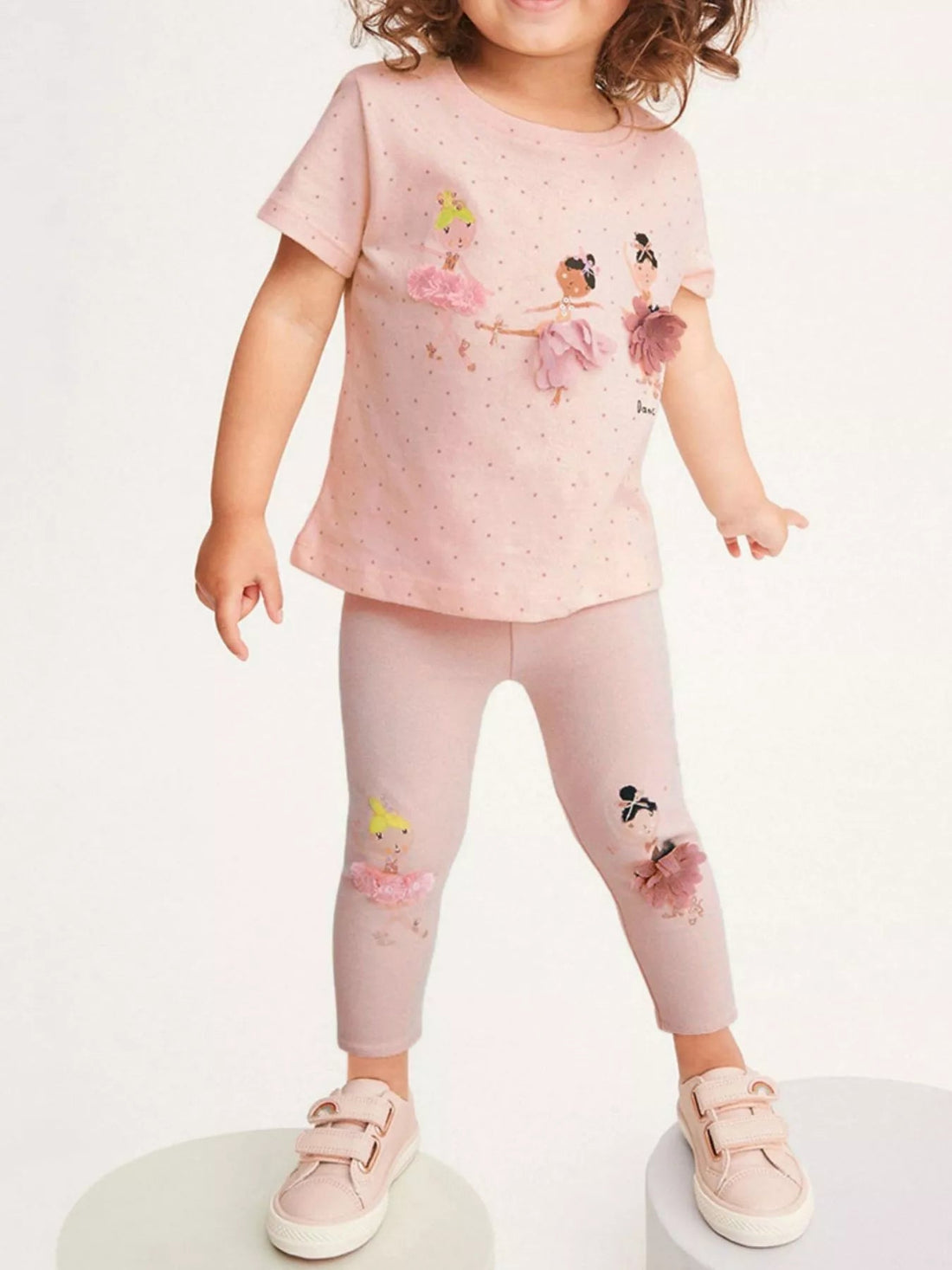 Children's Ballerina Round Neck Top and Pants Set designed for comfort and style at Lookzlike