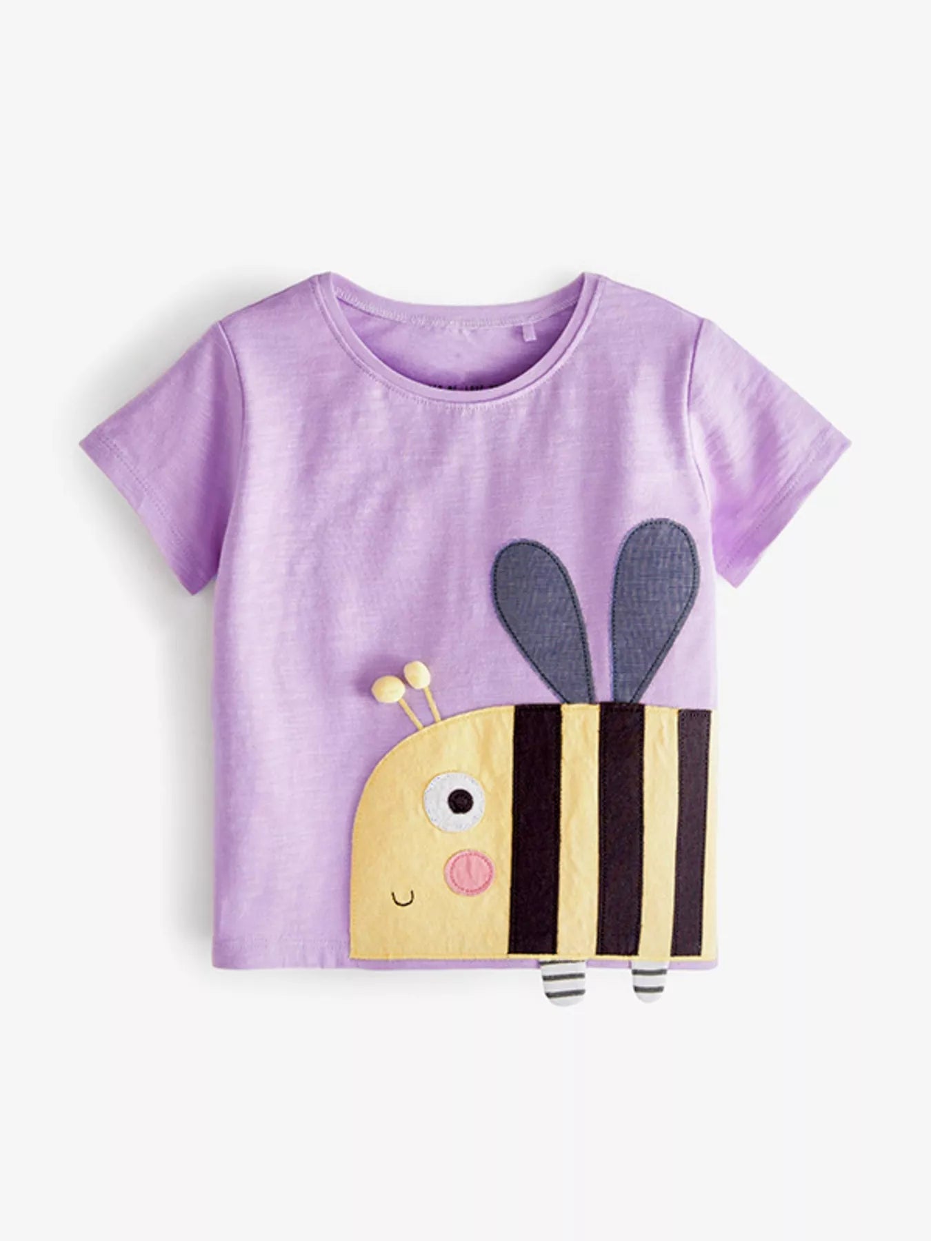 Children's Bee Applique Short Sleeve T-Shirt designed for comfort and style at Lookzlike