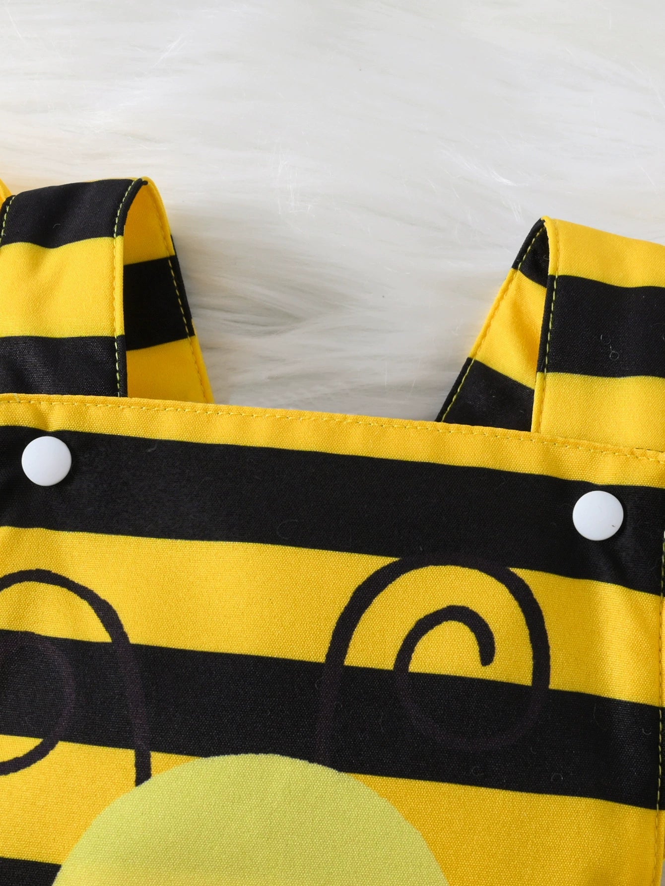 Children's Bee Striped Ruffle Bodysuit Dress with Headband designed for comfort and style at Lookzlike