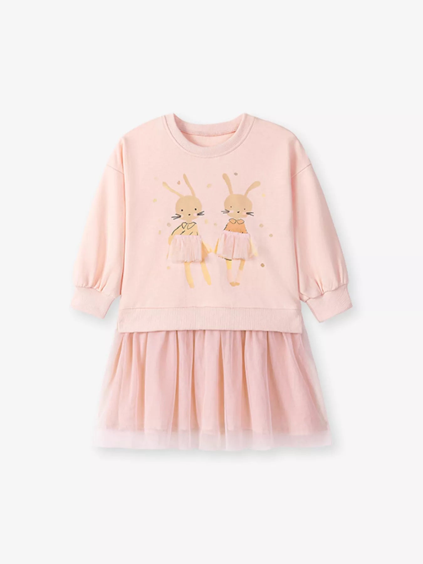 Children's Bunny Tulle Layered Dress designed for comfort and style at Lookzlike
