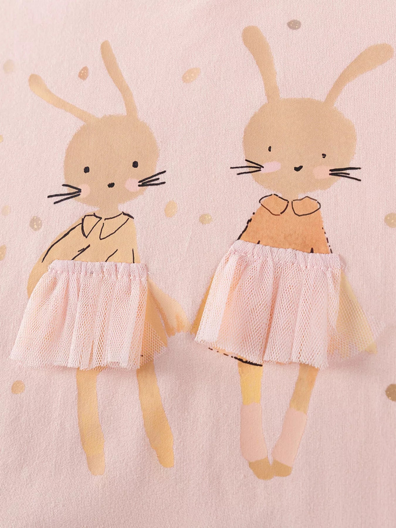 Children's Bunny Tulle Layered Dress designed for comfort and style at Lookzlike