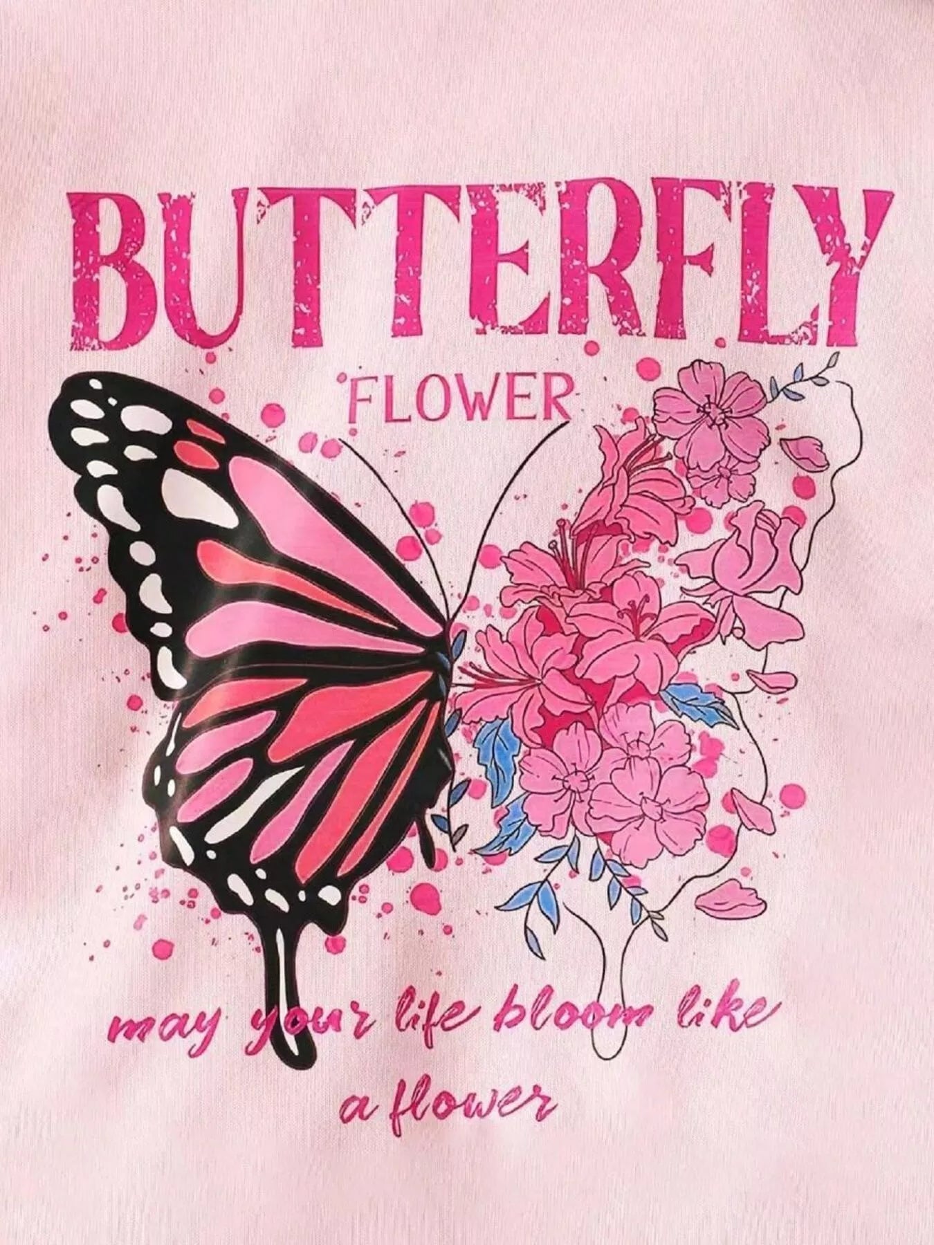 Children's Butterfly Flower Hoodie & Pants Set designed for comfort and style at Lookzlike