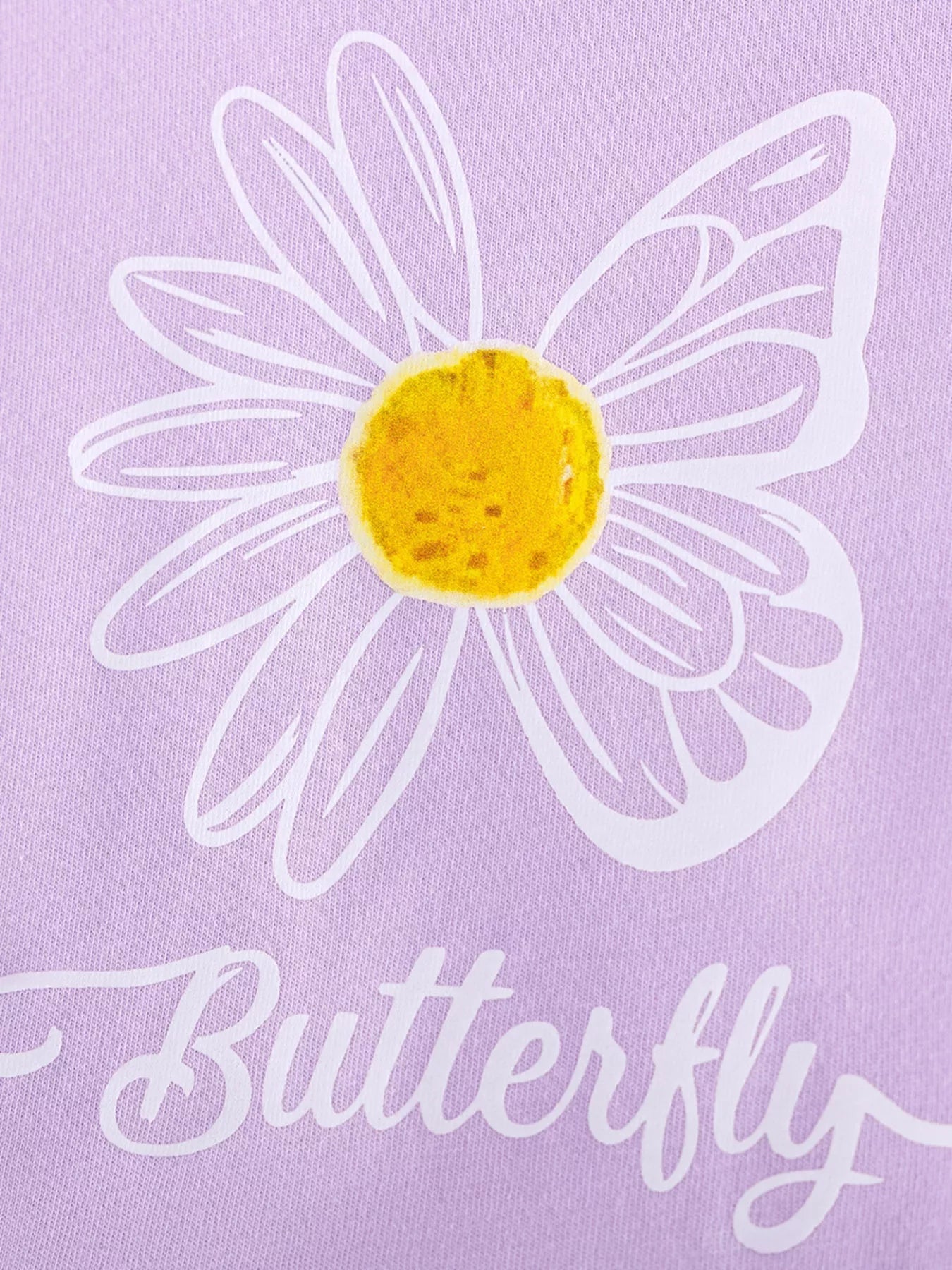 Children's Butterfly Ruffle Sleeve Top & Daisy Print Leggings Set designed for comfort and style at Lookzlike