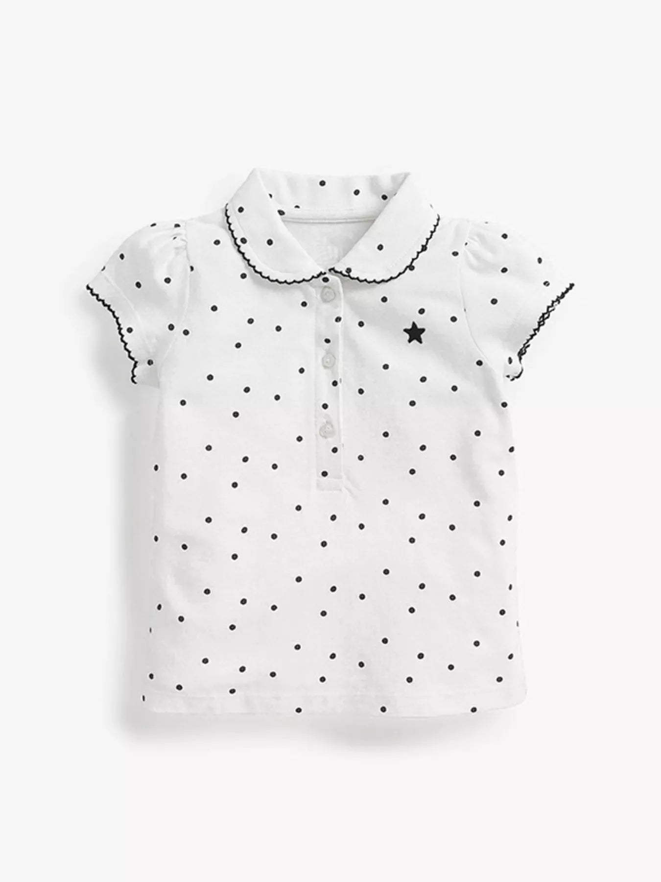 Children's Button Detail Short Sleeve Polo designed for comfort and style at Lookzlike