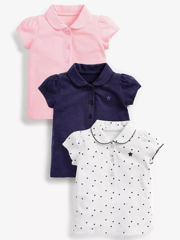Children's Button Detail Short Sleeve Polo designed for comfort and style at Lookzlike