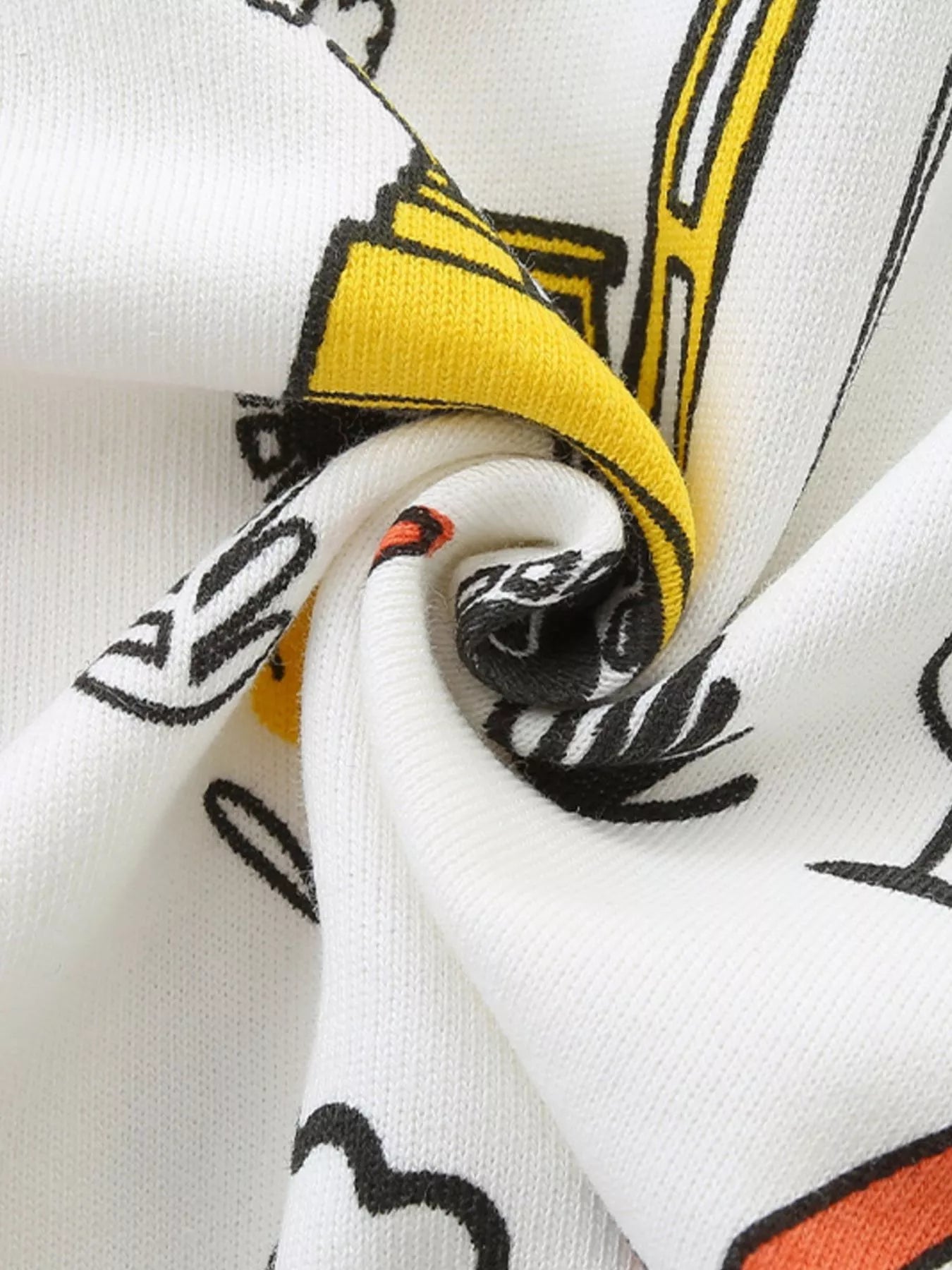 Children's Cartoon Construction Vehicle Print Zip - Up Jacket designed for comfort and style at Lookzlike