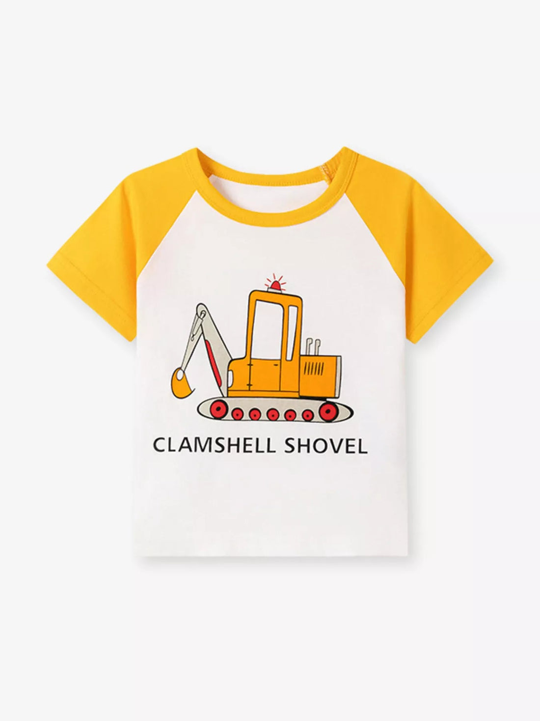 Children's Cartoon Vehicle Graphic Raglan Sleeve T-Shirts designed for comfort and style at Lookzlike