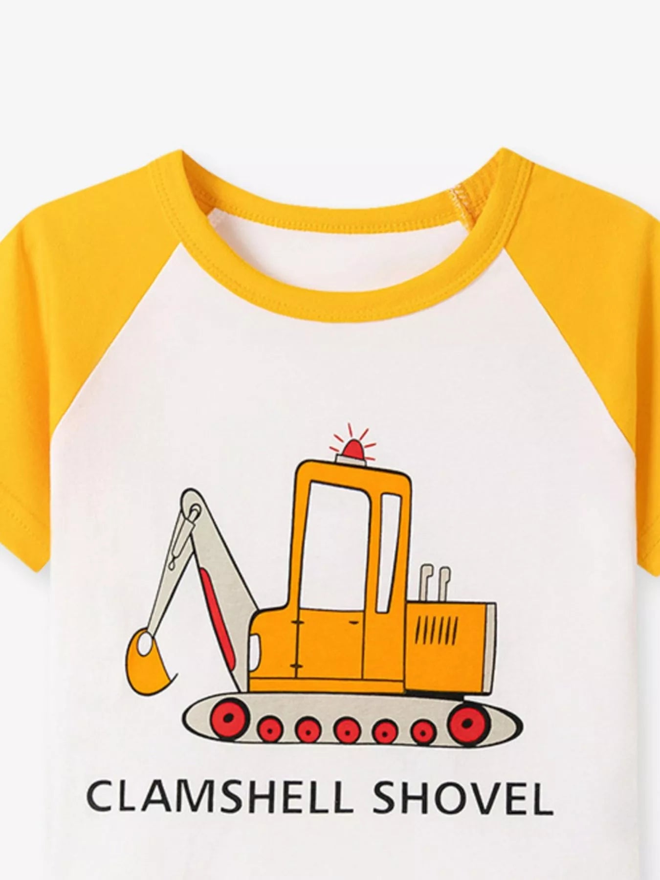 Children's Cartoon Vehicle Graphic Raglan Sleeve T-Shirts designed for comfort and style at Lookzlike