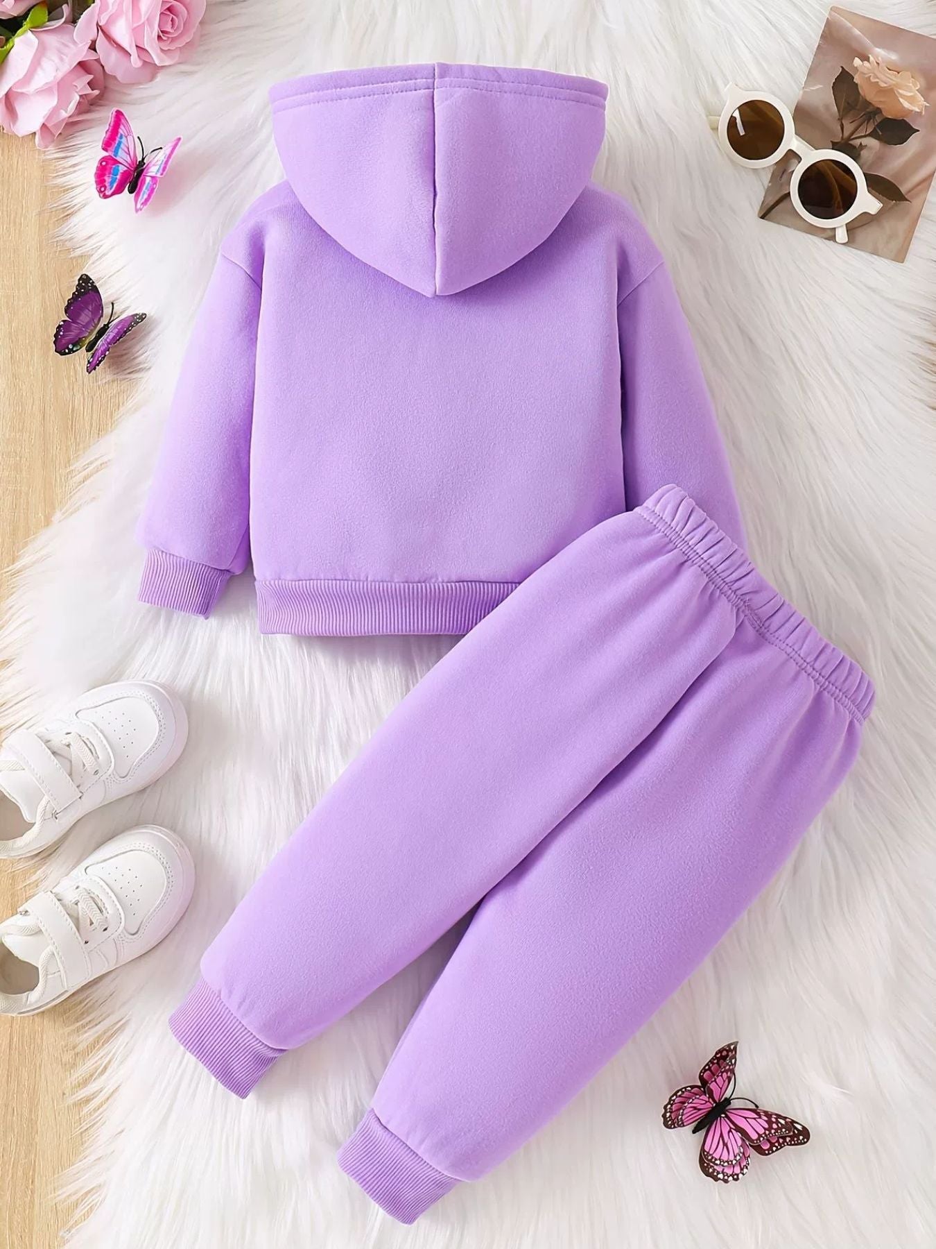 Children's Cat Long Sleeve Hoodie & Pants Set designed for comfort and style at Lookzlike