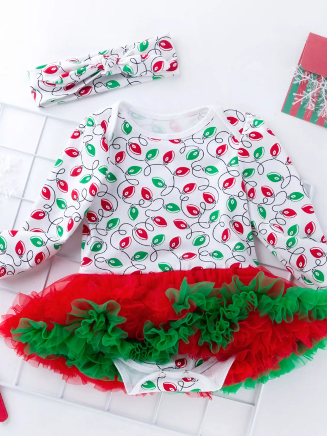 Children's Christmas One Piece Dress with Headband designed for comfort and style at Lookzlike