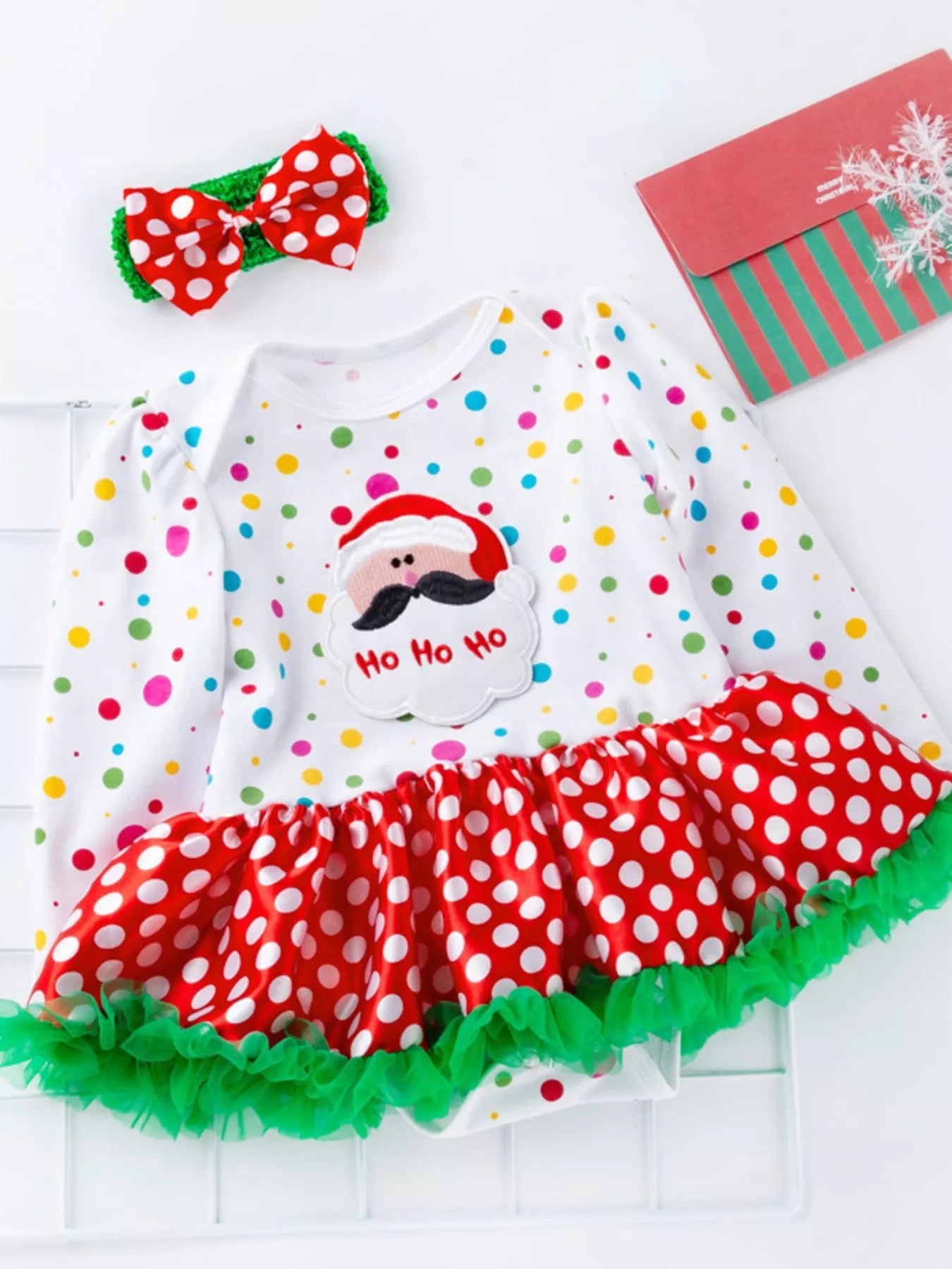 Children's Christmas One Piece Dress with Headband designed for comfort and style at Lookzlike