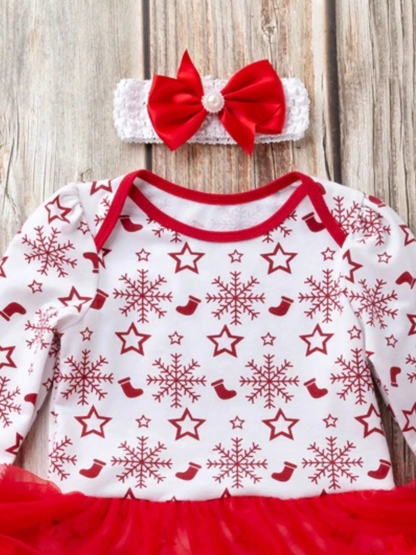 Children's Christmas One Piece Dress with Headband designed for comfort and style at Lookzlike