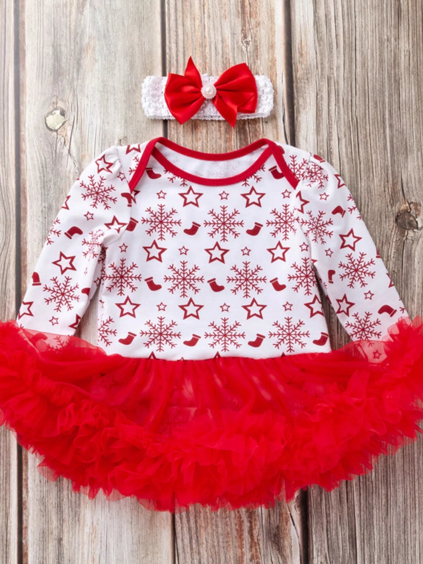 Children's Christmas One Piece Dress with Headband designed for comfort and style at Lookzlike