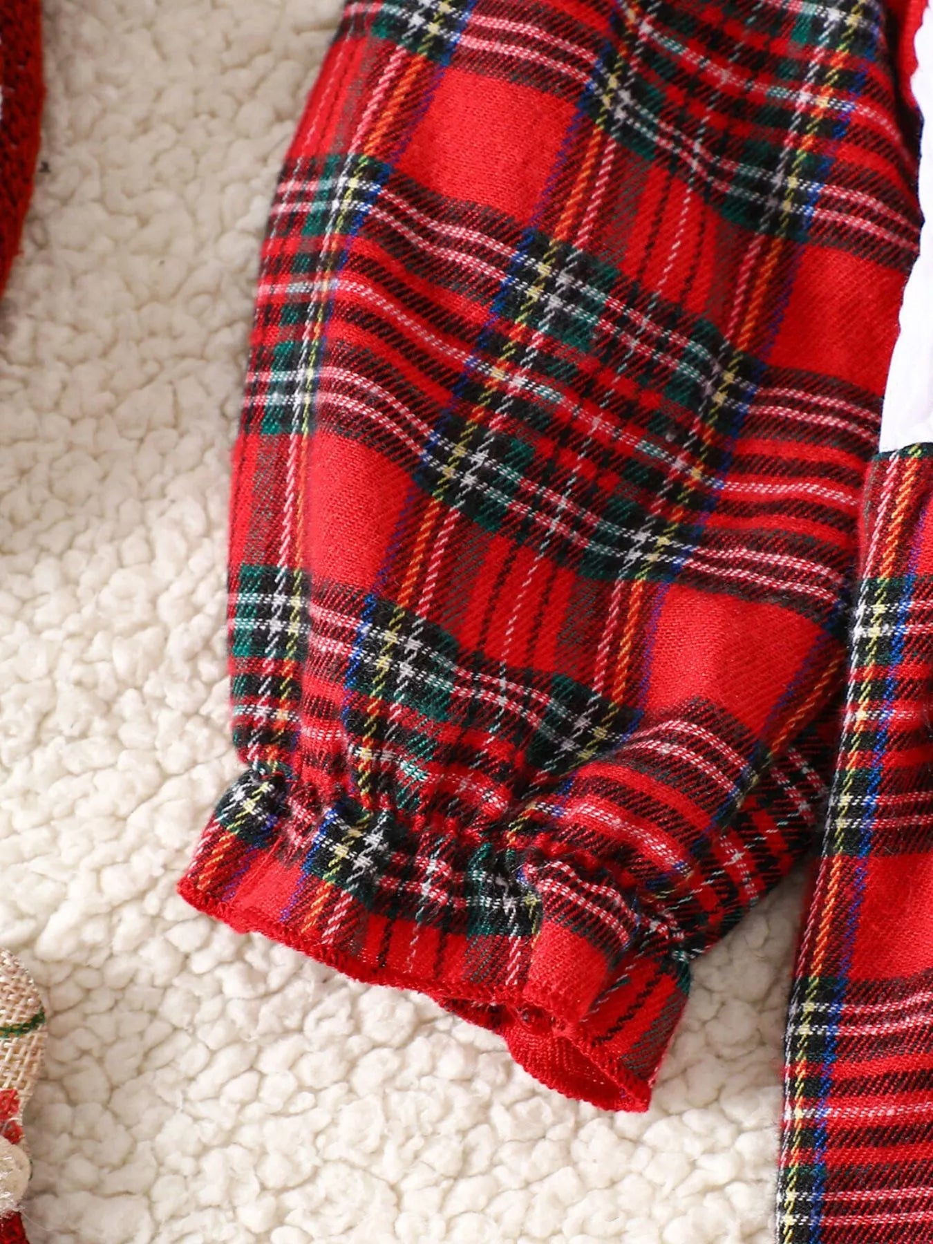 Children's Christmas Plaid Embroidered Smocked Dress designed for comfort and style at Lookzlike