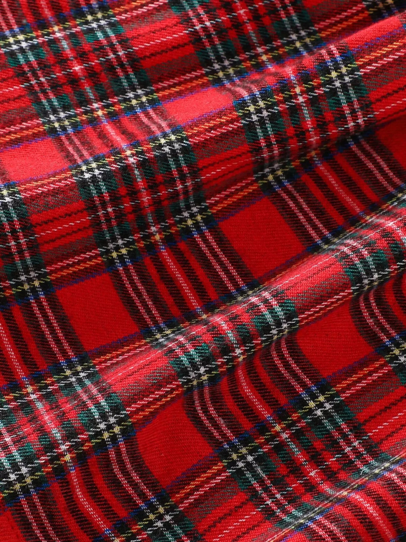 Children's Christmas Plaid Embroidered Smocked Dress designed for comfort and style at Lookzlike