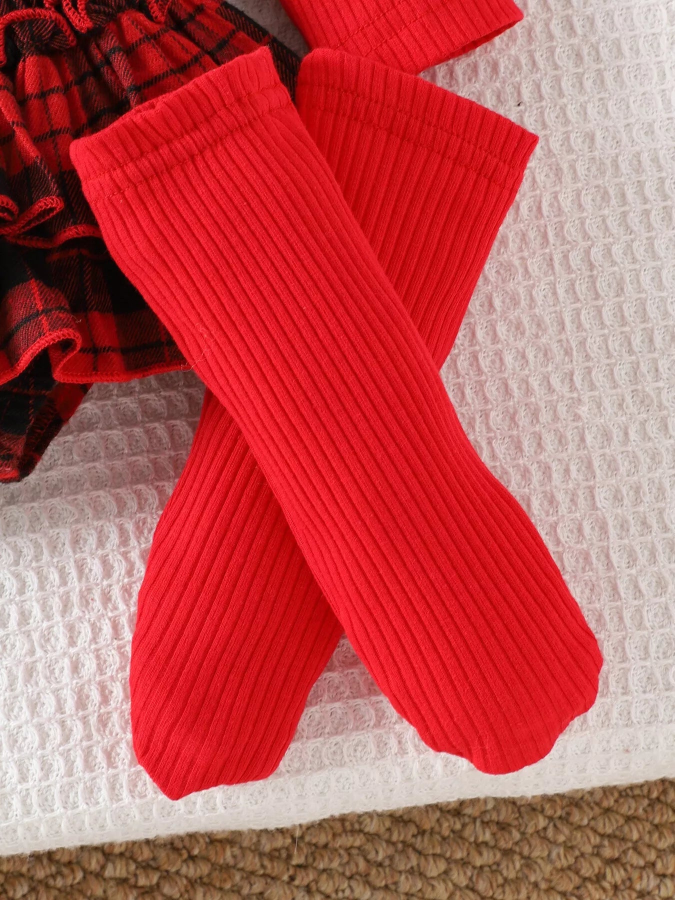 Children's Christmas Ruffle Trim 4 - Piece Set designed for comfort and style at Lookzlike