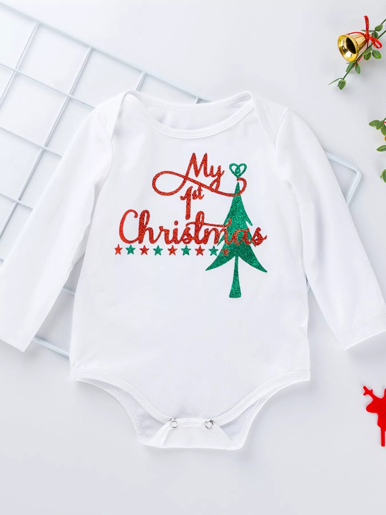 Children's Christmas Santa Baby Outfit Set with Headband designed for comfort and style at Lookzlike