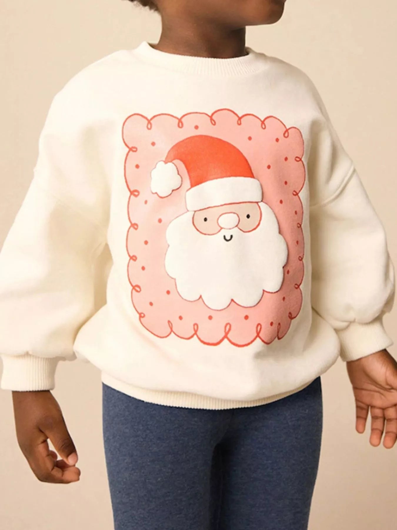 Children's Christmas Santa Crewneck Sweatshirt designed for comfort and style at Lookzlike