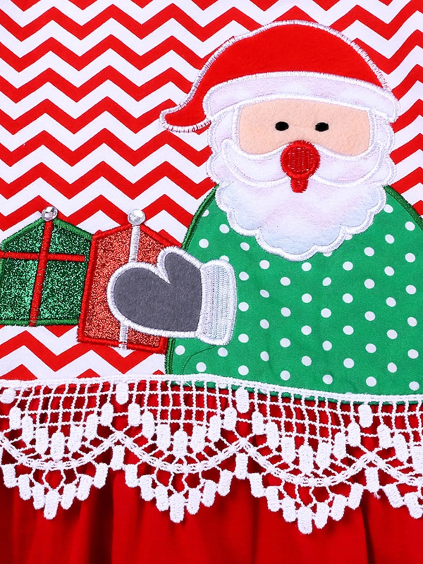 Children's Christmas Santa Long Sleeve Dress designed for comfort and style at Lookzlike