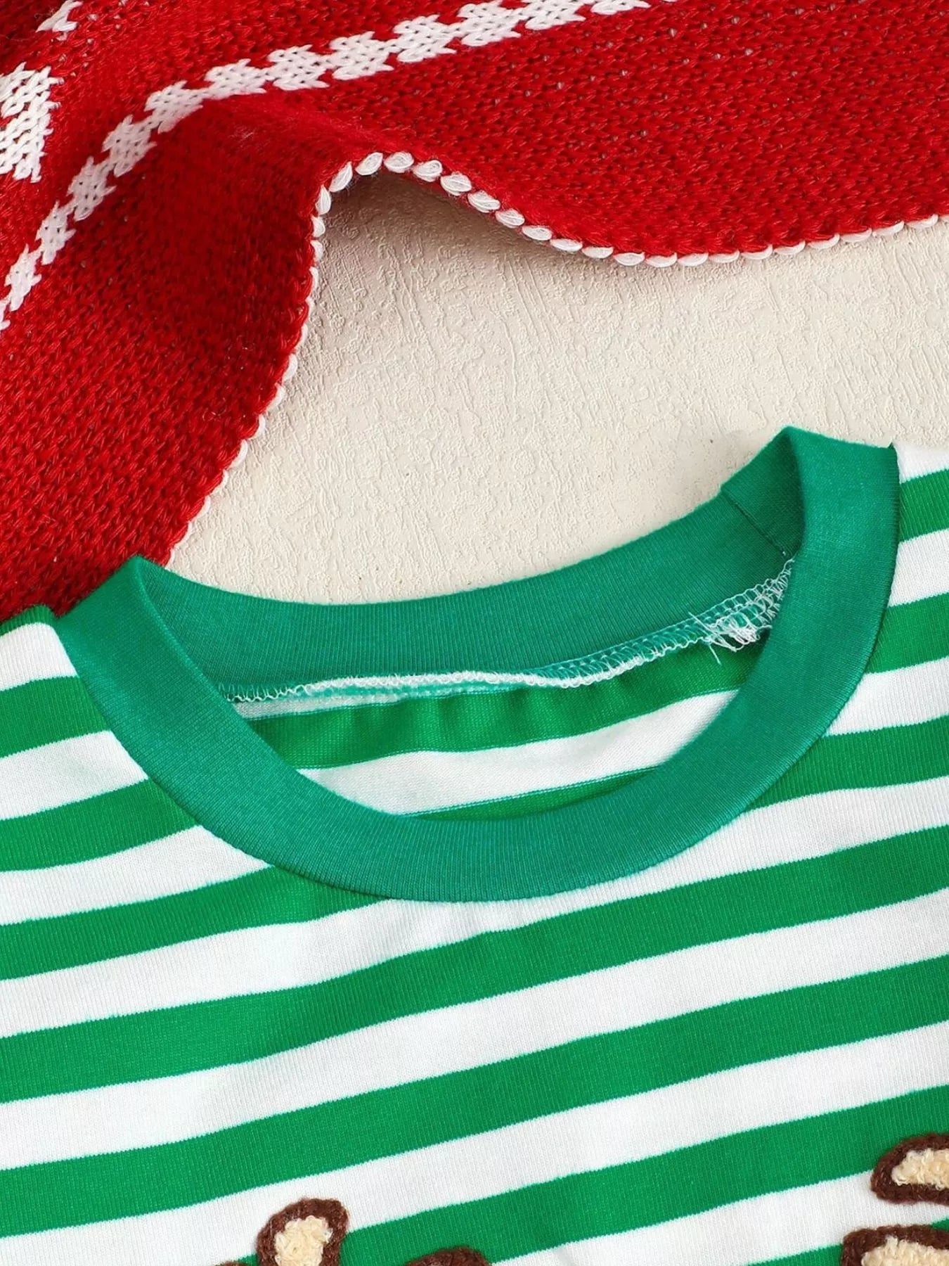 Children's Christmas Striped Pajama Set designed for comfort and style at Lookzlike