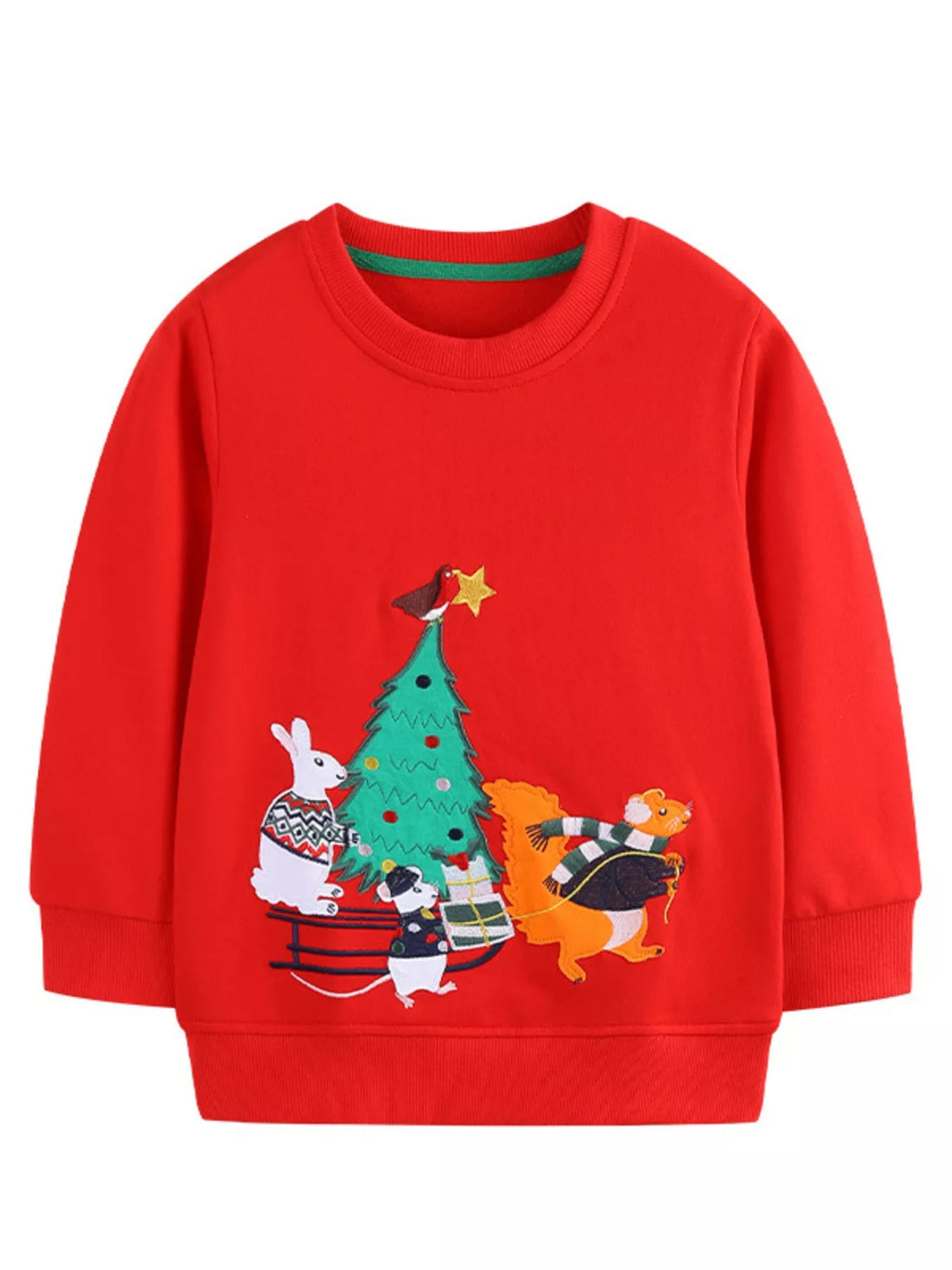 Children's Christmas Tree Crewneck Sweatshirt designed for comfort and style at Lookzlike