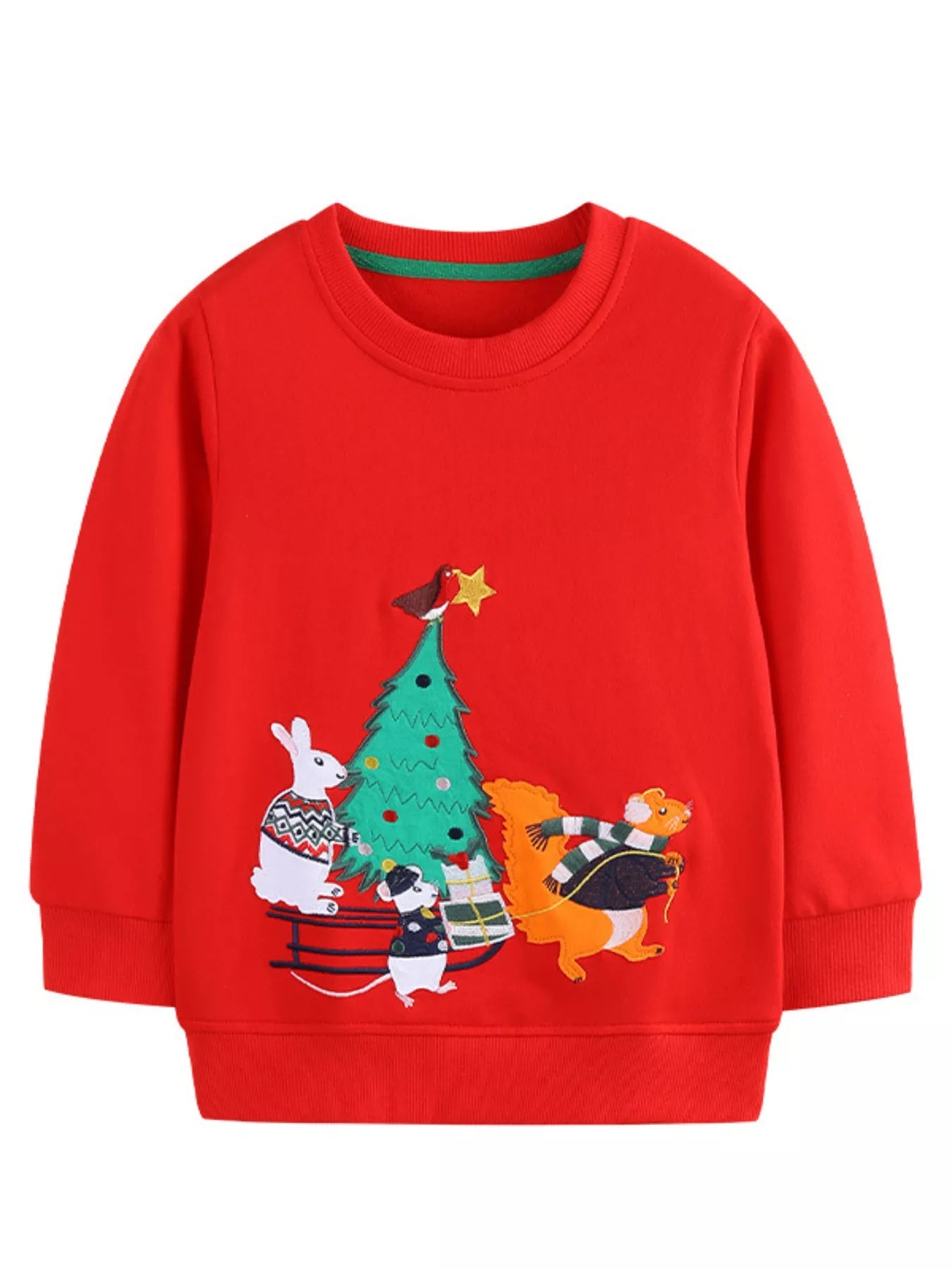 Children's Christmas Tree Crewneck Sweatshirt designed for comfort and style at Lookzlike
