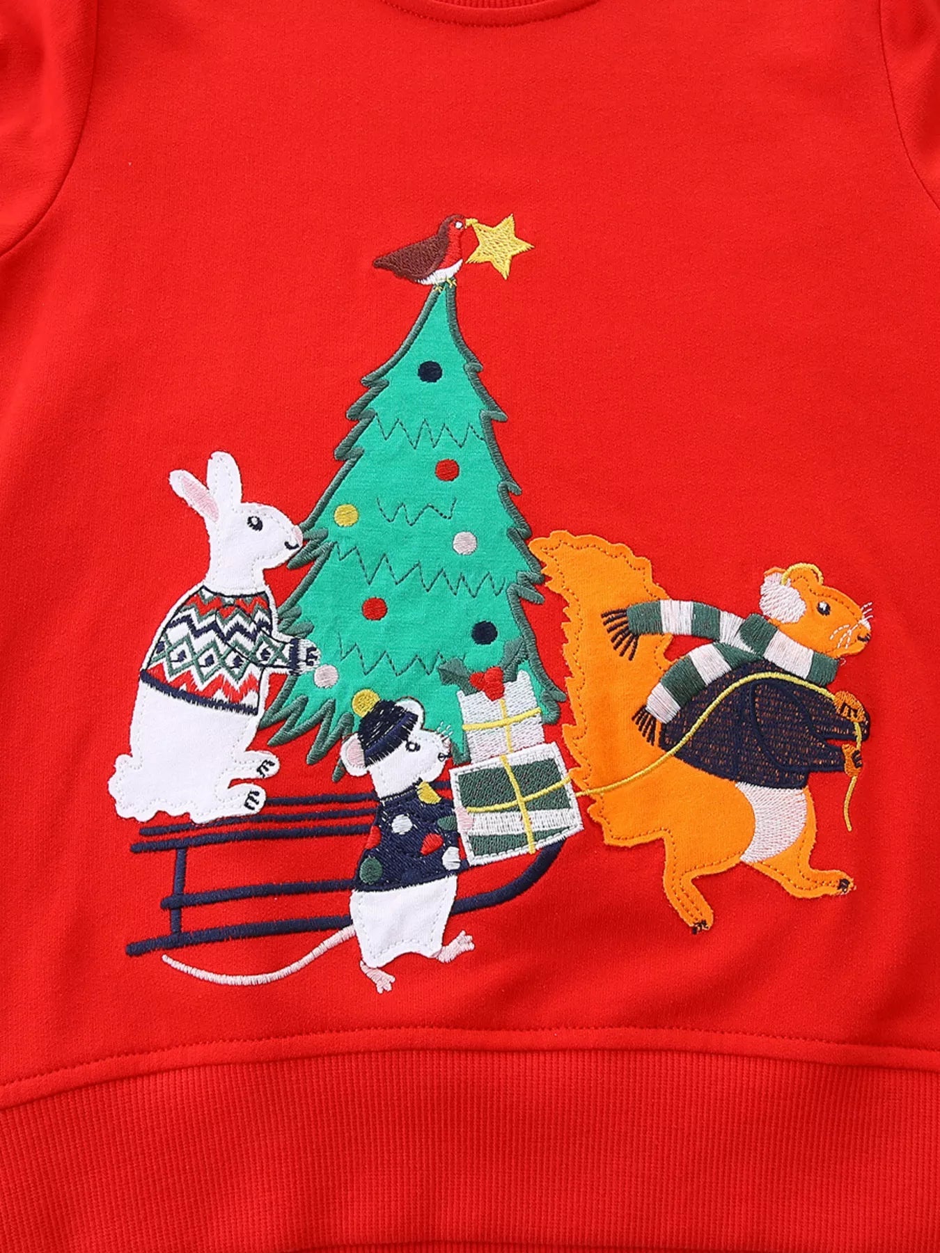 Children's Christmas Tree Crewneck Sweatshirt designed for comfort and style at Lookzlike