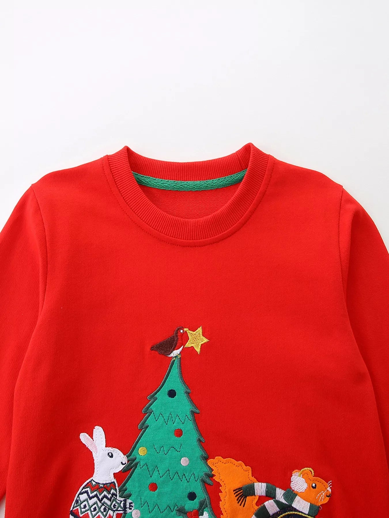 Children's Christmas Tree Crewneck Sweatshirt designed for comfort and style at Lookzlike