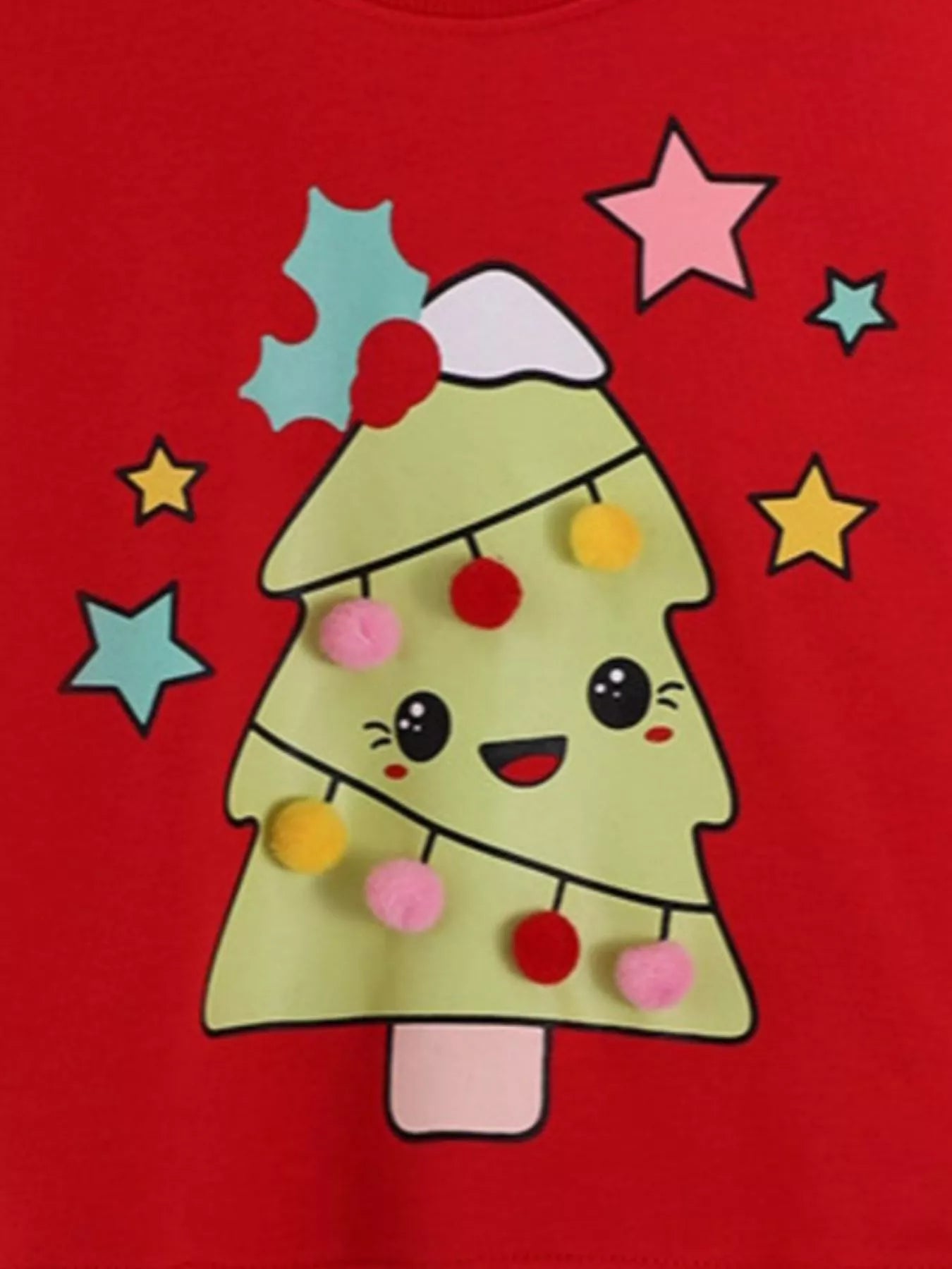 Children's Christmas Tree Graphic Sweatshirt designed for comfort and style at Lookzlike