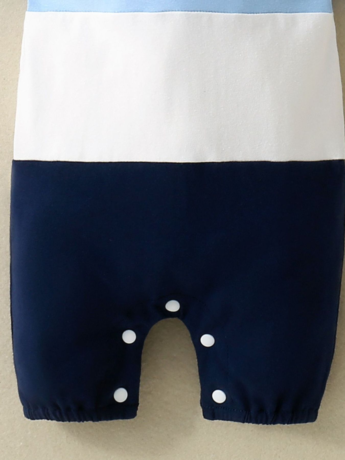 Children's Color Block Polo Collar Short Sleeve One-Piece designed for comfort and style at Lookzlike