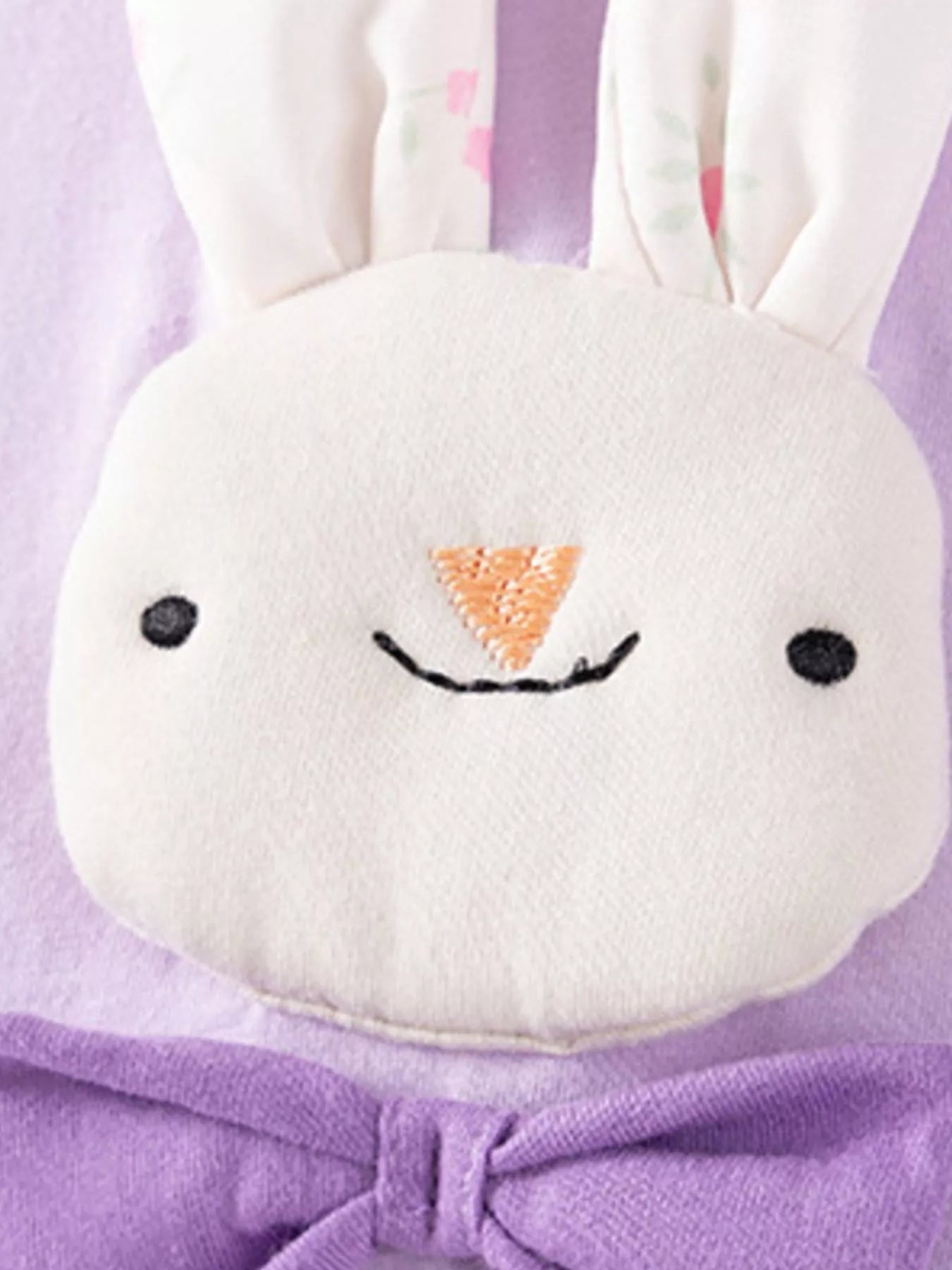 Children's Cute Bunny Applique Ruffle Trim Set designed for comfort and style at Lookzlike