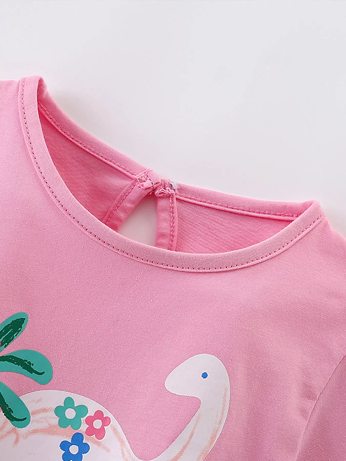 Children's Cute Dinosaur Graphic Short Sleeve T-Shirt designed for comfort and style at Lookzlike