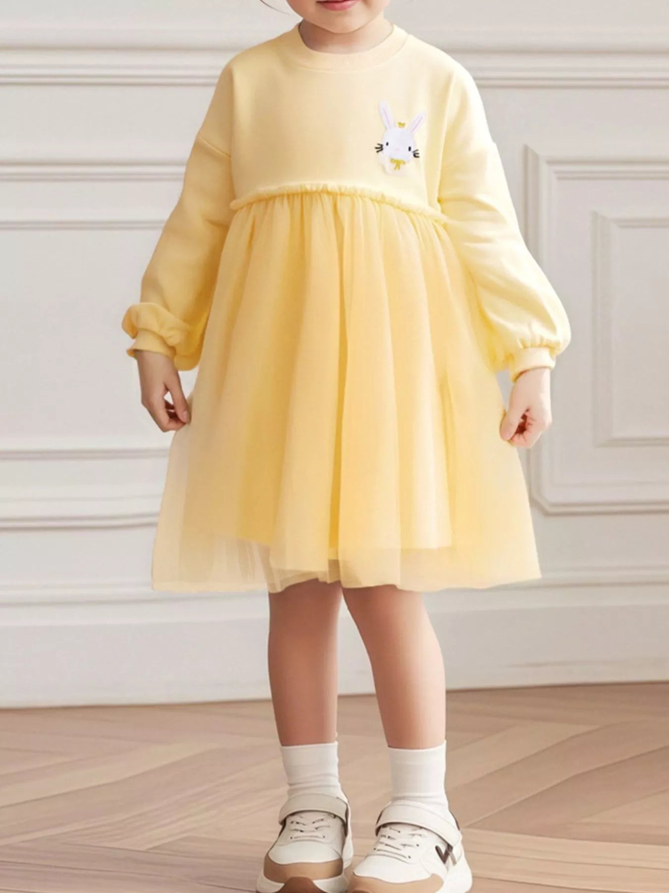 Children's Cute Rabbit Tulle Dress designed for comfort and style at Lookzlike