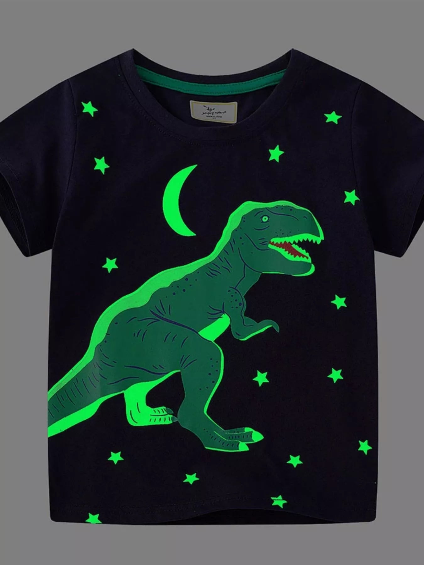 Children's Dinosaur Crew Neck Short Sleeve T-Shirt designed for comfort and style at Lookzlike