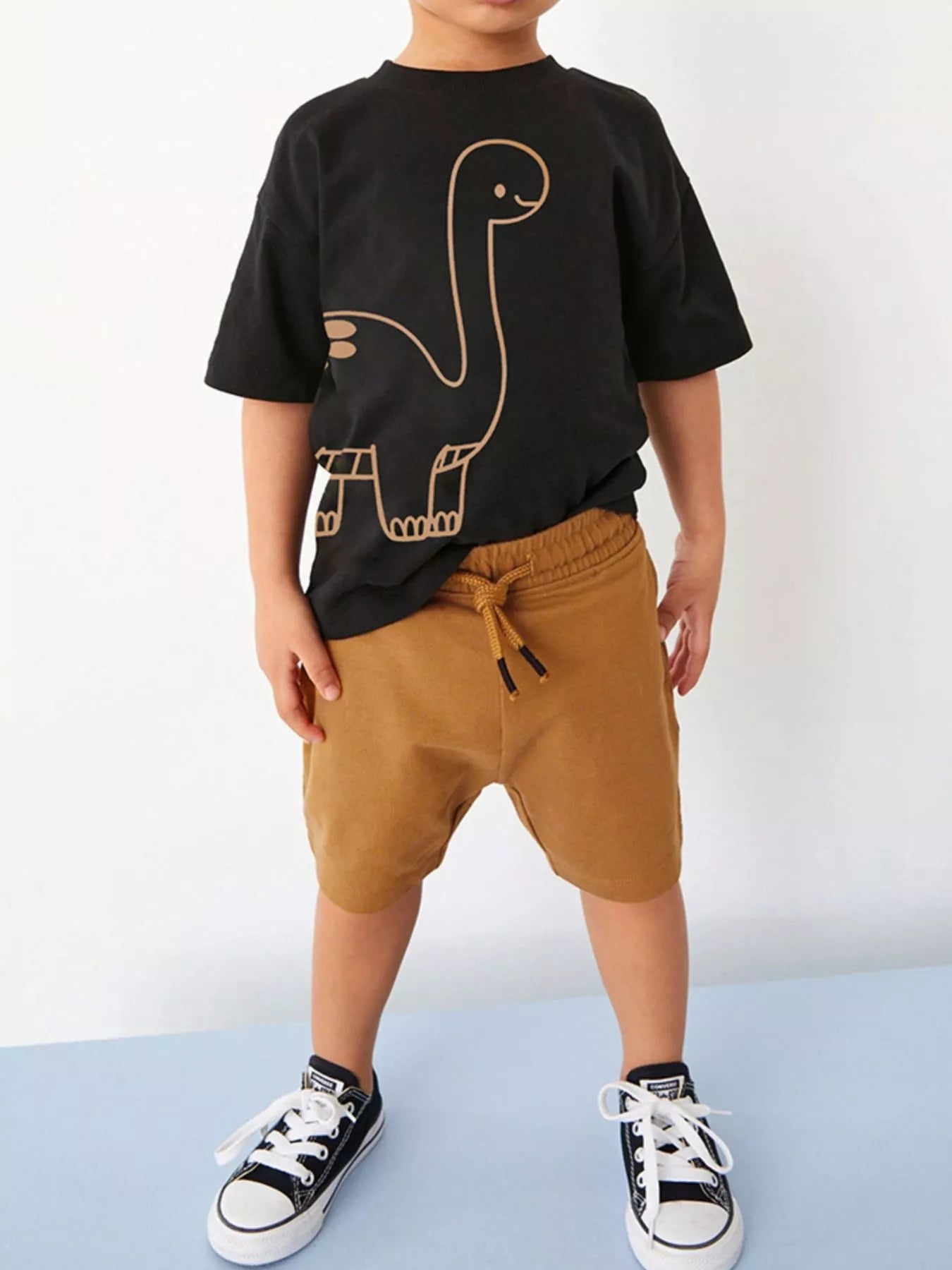 Children's Dinosaur Graphic Tee and Shorts Set designed for comfort and style at Lookzlike