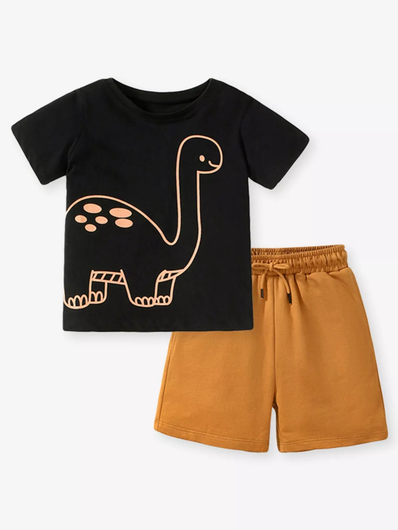 Children's Dinosaur Graphic Tee and Shorts Set designed for comfort and style at Lookzlike