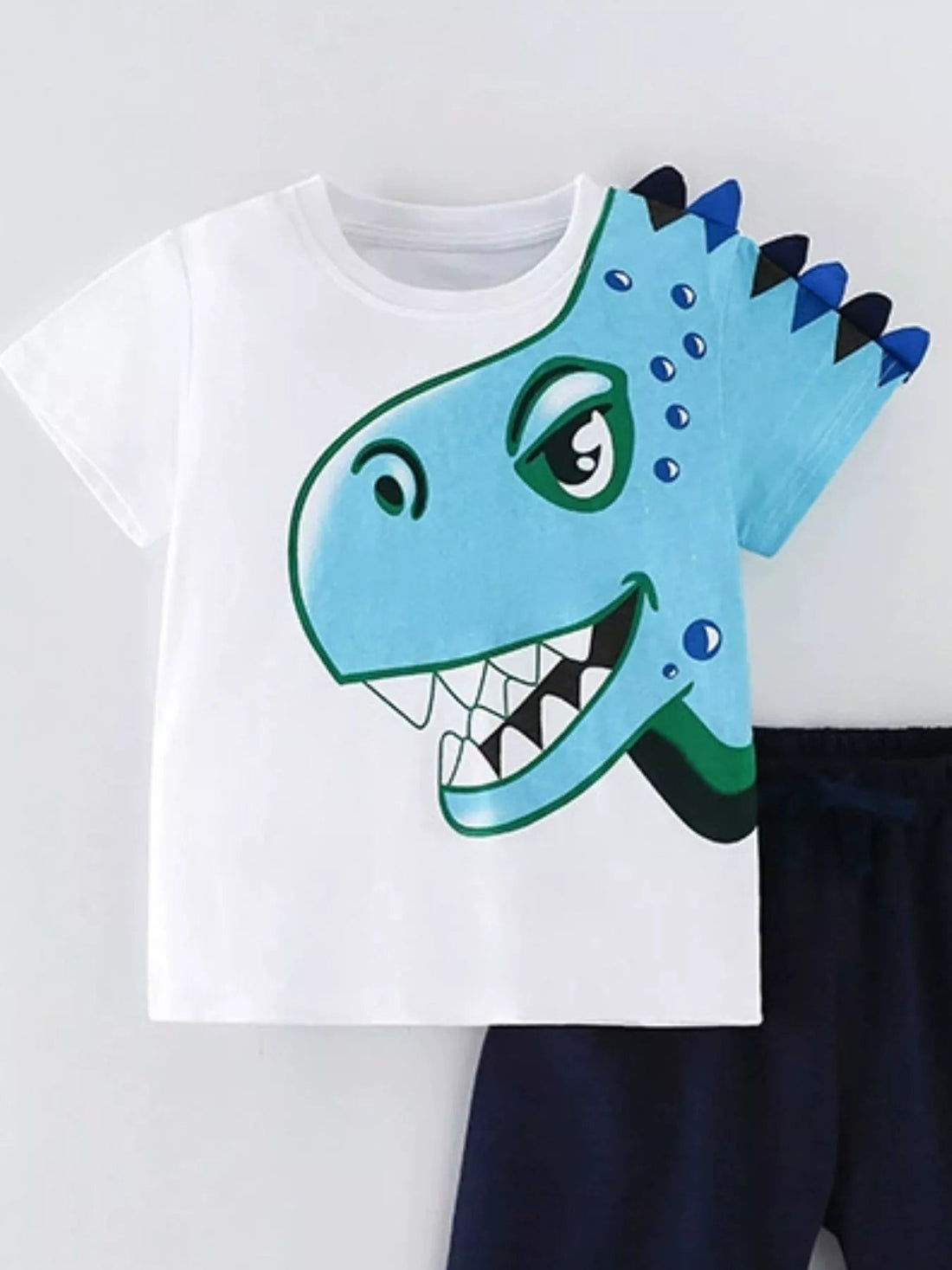 Children's Dinosaur Short Sleeve T-Shirt & Shorts Set designed for comfort and style at Lookzlike