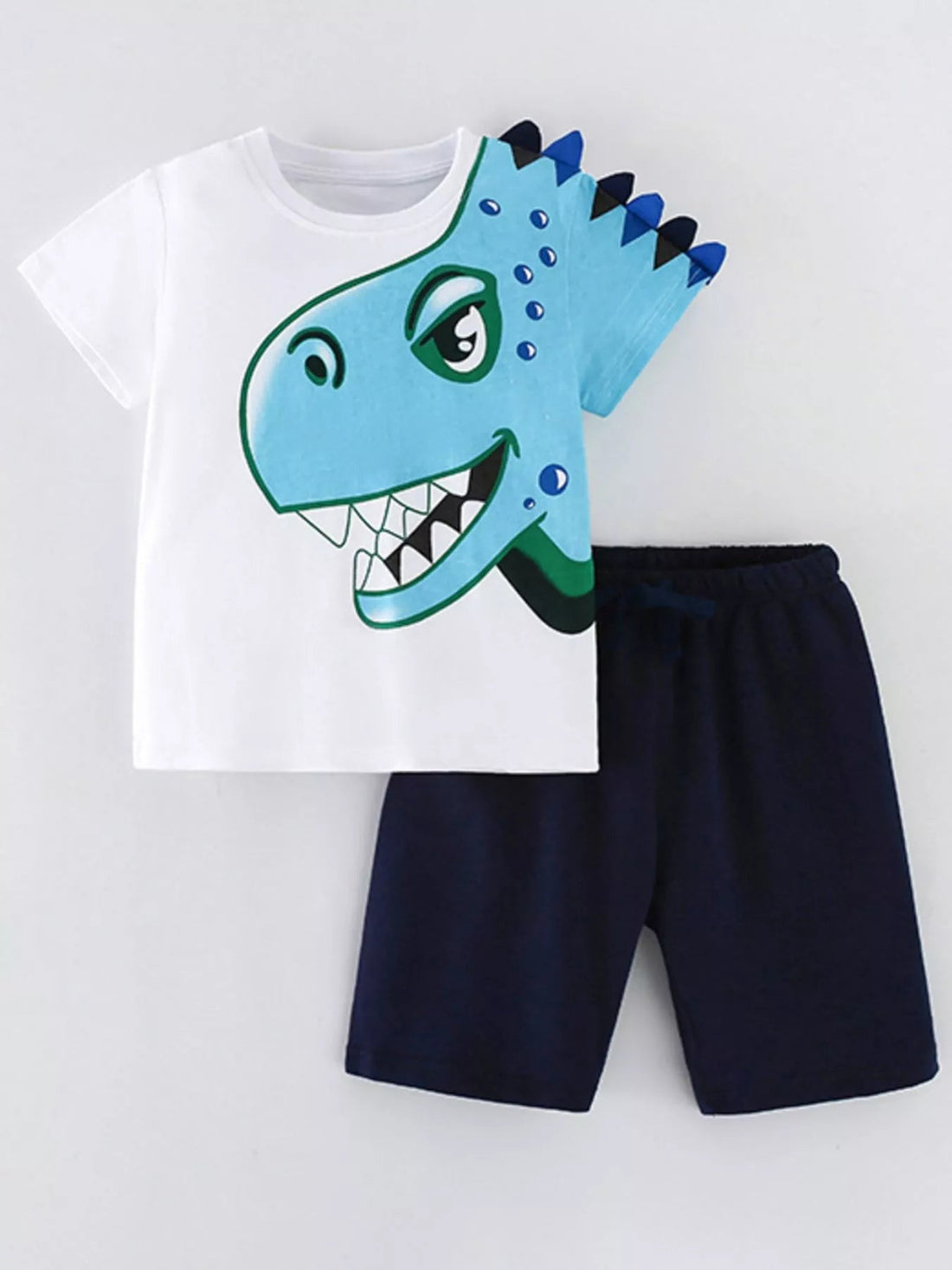 Children's Dinosaur Short Sleeve T-Shirt & Shorts Set designed for comfort and style at Lookzlike