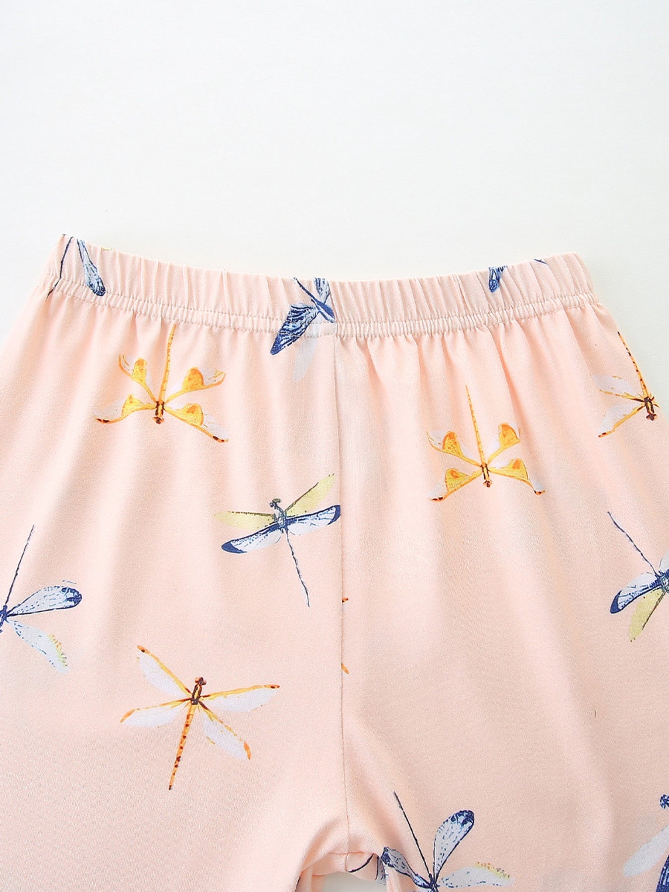 Children's Dragonfly Print Casual Tee and Shorts Set designed for comfort and style at Lookzlike