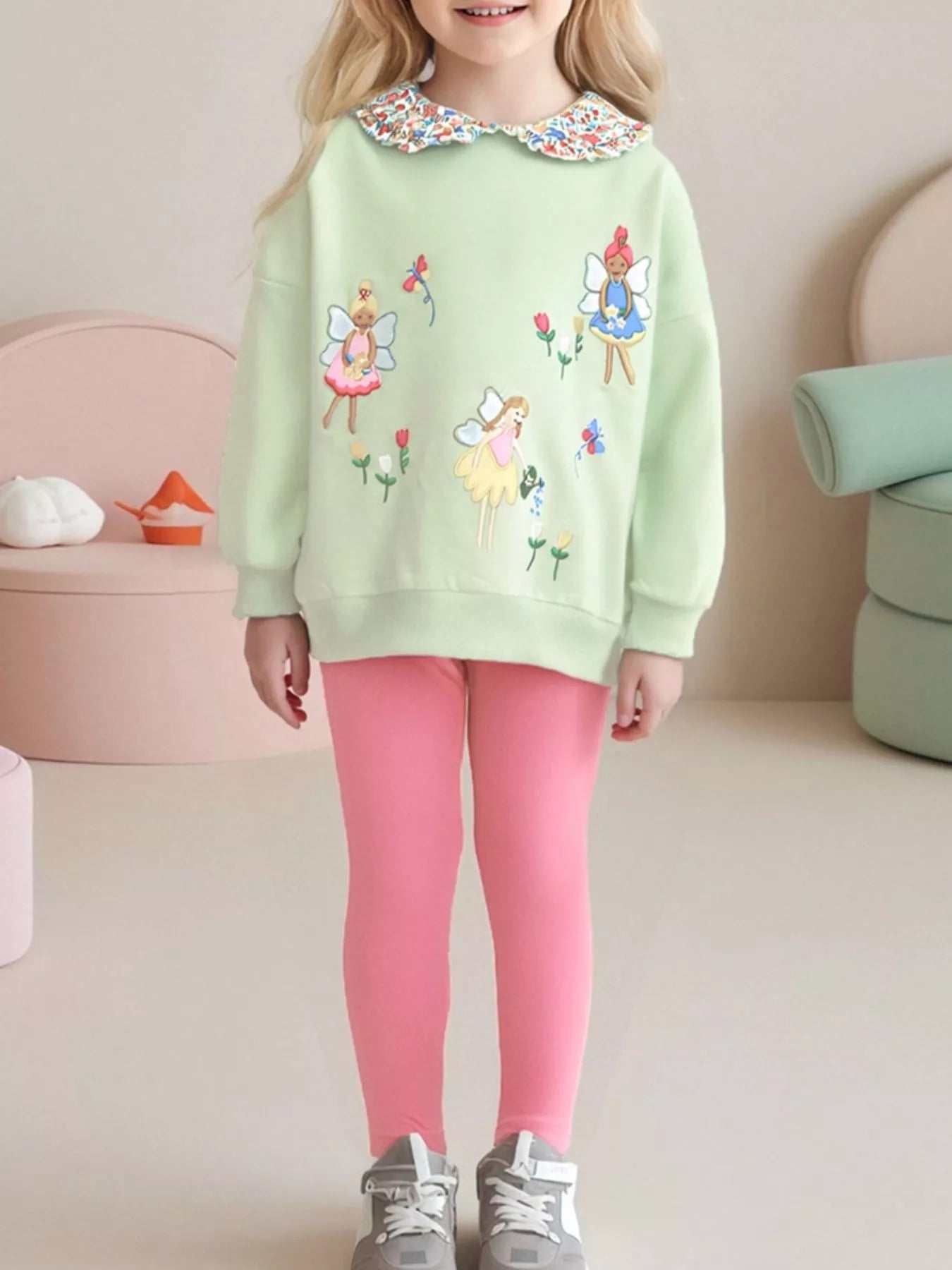 Children's Fairy Sweatshirt & Leggings Set designed for comfort and style at Lookzlike